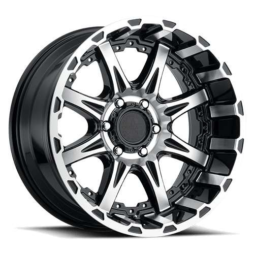 American Outlaw® Doubleshot Wheels Rims 20x10 5x127 (5x5) Black Machined -18  | 127-2074BM