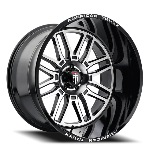 DOORBUSTER PRICING! - American Truxx At1915 Restless Wheel 20x10 5x127 Gloss Black Machined -25mm | AT1915-2173BM