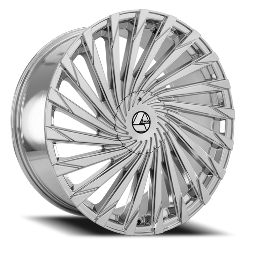 DOORBUSTER PRICING! - Azara Aza-501 Wheel 24x9 5x115 & 5x120 Nano Chrome 18mm | AZA-50124905115120+18NCR