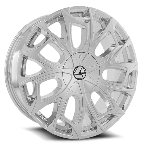 DOORBUSTER PRICING! - Azara Aza-512 Wheel 20x8.5 5x112 & 5x114.3 Nano Chrome 35mm | AZA-512208551121143+35NCR