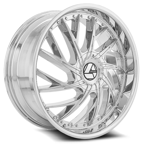 DOORBUSTER PRICING! - Azara Aza-516 Wheel 20x8.5 5x114.3 & 5x120 Nano Chrome 35mm | AZA-516208551143120+35NCR