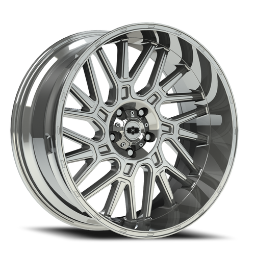 Vision Brawl 404 Wheel 22x14 5x139.7 Chrome -76mm - MINIMUM PURCHASE OF 4 WHEELS | 404-22485C-76