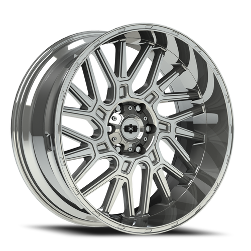 Vision Brawl 404 Wheel 24x12 6x139.7 Chrome -51mm - MINIMUM PURCHASE OF 4 WHEELS | 404-24283C-51