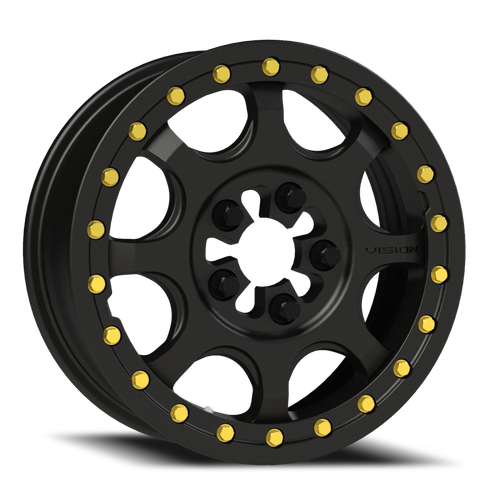 Vision Flow Utv 351 Wheel 15x7 5x114.3 Satin Black 62mm | 351BL157545SBBR64