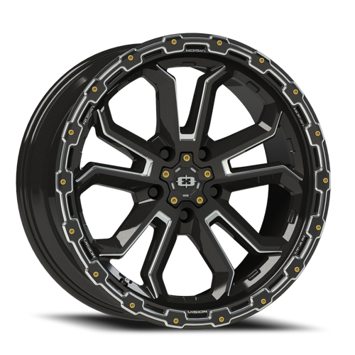 Vision Korupt 405 Wheel 17x8 5x110 Gloss Black Milled Spoke 30mm | 405-7810GBMS30