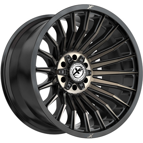 Xf Off-Road® Xf-231 Wheels Rims 22x12 6x135 6x5.5 (6x139.7) Black Machined Bronze Dark Tint -44  | XF-231221261351397-44SBMBRDDT