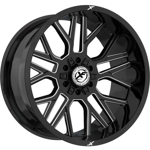Xf Off-Road® Xf-235 Wheels Rims 20x9 6x135 6x5.5 (6x139.7) Gloss Black Milled 12 | XF-235209061351397+12GBML