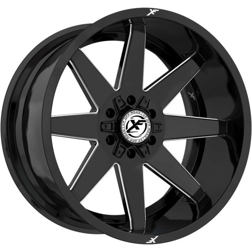 Xf Off-RoadÂ® Xf-236 Wheels Rims 20x9 5x127 (5x5) 5x5.5 (5x139.7) Gloss Black Milled 12 | XF-236209051271397+12GBML