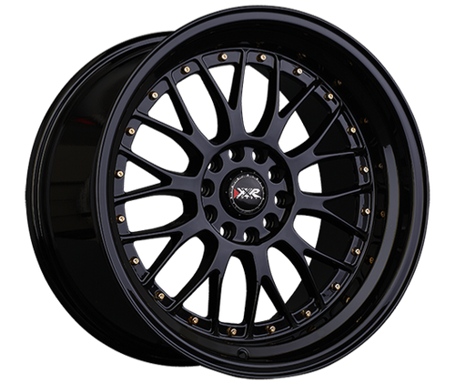 Xxr 521 Wheels Rims 19x8.5 5x114.3 5x120 Black W/ Gold Rivets 25mm | 521984320
