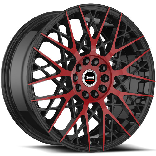 Spec-1® Sp-53 Wheels Rims 18x8 5x100 5x4.5 (5x114.3) Gloss Black Red Machined 38 | SP-5318802338GBR