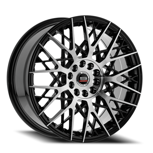 DOORBUSTER PRICING! - Spec-1 Sp-53 Wheel 18x8 5x112 & 5x114.3 Gloss Black & Machined 38mm | SP-5318803638GBM