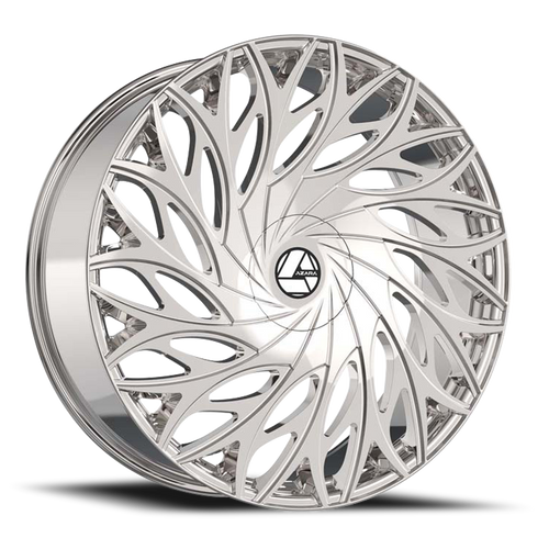 DOORBUSTER PRICING! - Azara Aza-525 Wheel 18x8 5x110 & 5x114.3 Nano Chrome 35mm | AZA-525188051101143+35NCR
