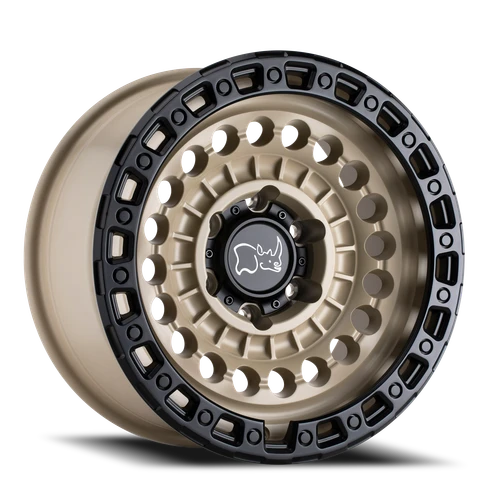 Black Rhino Sentinel Wheel 20x9.5 8x165.1 Desert Sand w/ Black Ring 12mm - FREE T-SHIRT INCLUDED! | 2095STN128165D25