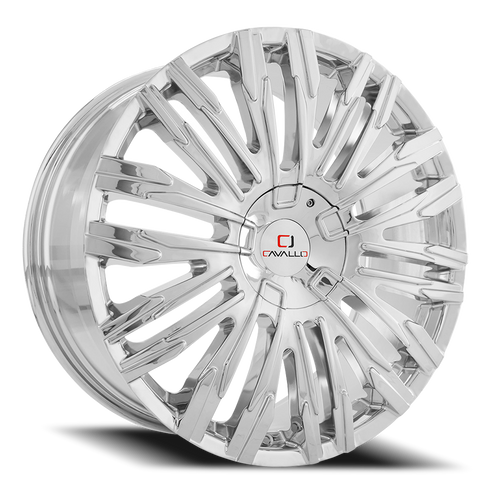 DOORBUSTER PRICING! - Cavallo Clv-28 Wheel 20x8.5 5x114.3 & 5x120 Nano Chrome 35mm | CLV-28208551143120+35NCR