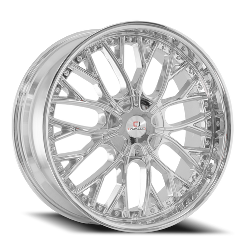 DOORBUSTER PRICING! - Cavallo Clv-33 Wheel 22x8.5 5x114.3 & 5x120 Chrome 38mm | CLV-33228551143120+38C