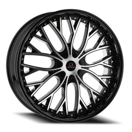 DOORBUSTER PRICING! - Cavallo Clv-33 Wheel 26x9.5 6x135 & 6x139.7 Gloss Black & Machined 15mm - MINIMUM PURCHASE OF 4 WHEELS | CLV-33269561351397+15BM
