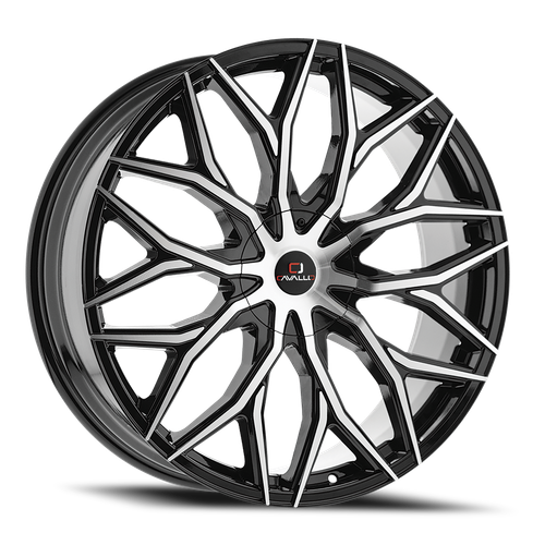 DOORBUSTER PRICING! - Cavallo Clv-37 Wheel 18x8 5x114.3 & 5x120 Gloss Black & Machined 35mm | CLV-37188051143120+35BM