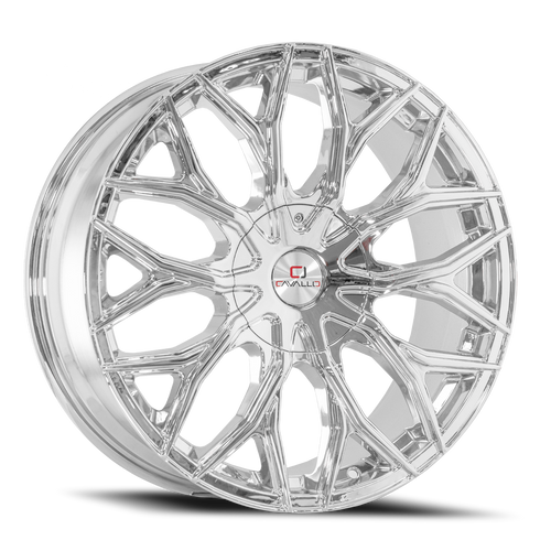 DOORBUSTER PRICING! - Cavallo Clv-37 Wheel 20x8.5 5x112 & 5x114.3 Chrome 35mm | CLV-37208551121143+35C