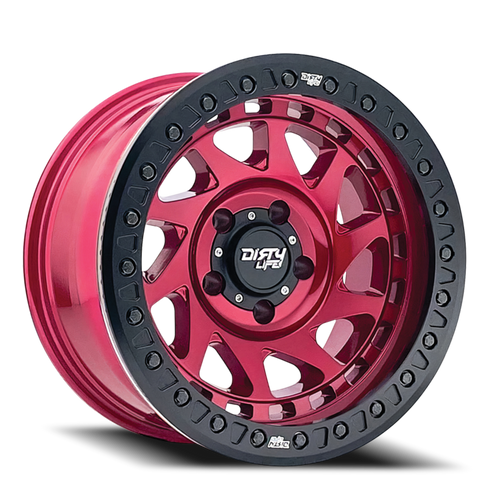DOORBUSTER PRICING! - Dirty Life Enigma Race Wheel 17x9 6x135 Gloss Crimson Candy Red -38mm | 9313-7936R38