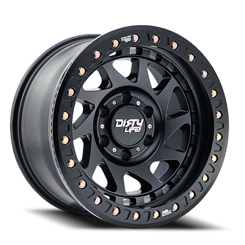 DOORBUSTER PRICING! - Dirty Life Enigma Race Wheel 17x9 8x165.1 Matte Black -12mm | 9313-7981MB12