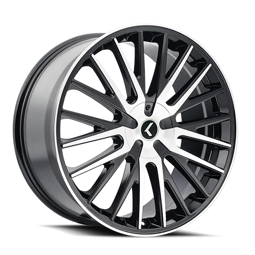 Kraze Kr185 Double Down Wheels Rims 20x8.5 5x108 5x114.3 Gloss Black Machined 38mm | KR185-2814BM38