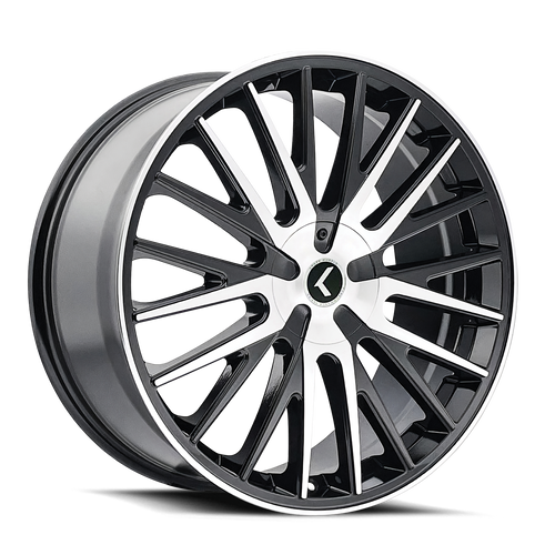 Kraze Kr185 Double Down Wheels Rims 22x8.5 5x110 5x115 Gloss Black Machined 38mm | KR185-22811BM38