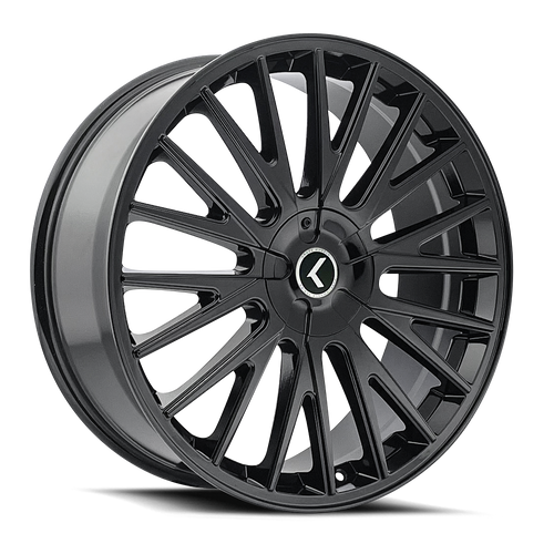 Kraze Kr185 Double Down Wheels Rims 22x8.5 5x112 5x114.3 Gloss Black 38mm | KR185-22816B38