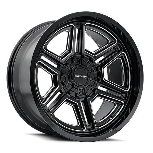 Mayhem Hermosa Wheels Rims 20x10 8x180 Gloss Black Milled -25mm | 8117-2178BM