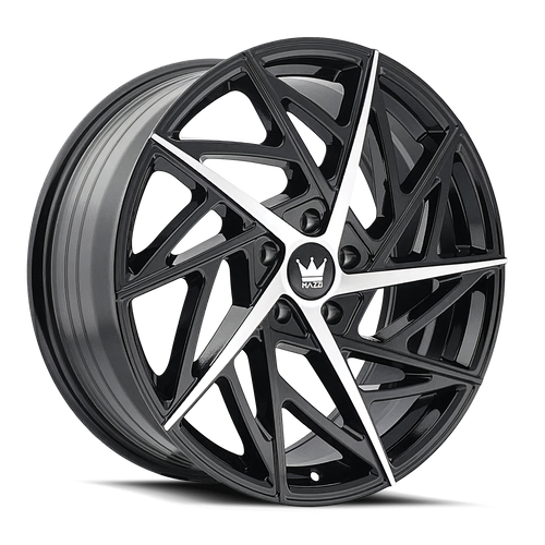 Mazzi Freestyle Wheels Rims 20x8.5 5x120 Gloss Black Machined 35mm | 377-2812B