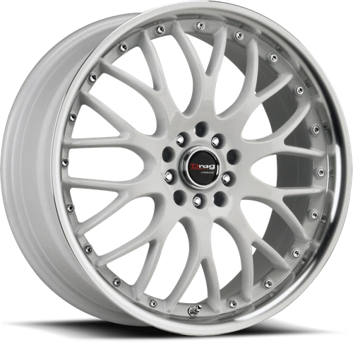 Drag Dr19 Wheel 17x7.5 5x100 & 5x114.3 White w/ Machined Lip 45mm | DR191775054573W