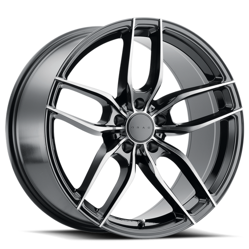 Drag Dr80 Wheel 18x8 5x112 Gloss Black Machined w/ Dark Tint 35mm | DR80188213566GBS