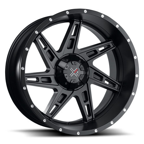 Dx4 Skull Wheel 22x11.5 8x180 Flat Black -40mm | X72211541-40124BF1