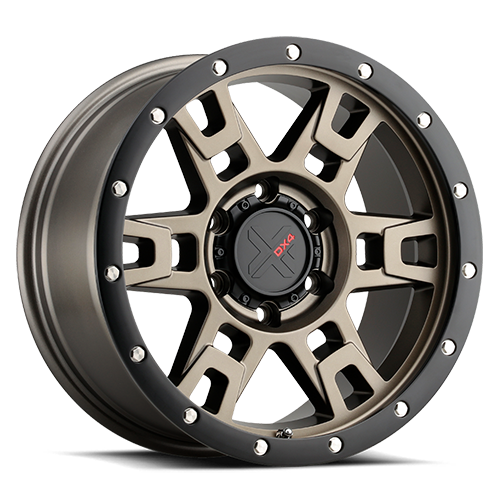 Dx4 Terrain Wheel 17x8.5 6x114.3 Matte Bronze w/ Black Ring 0mm | X1178545066MBBK