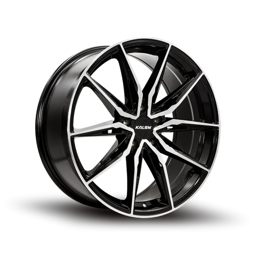 Kalon Cypher 102 Wheels Rims 22x8.5 5x115 Gloss Black Machined 35mm | 102AB-2285G35