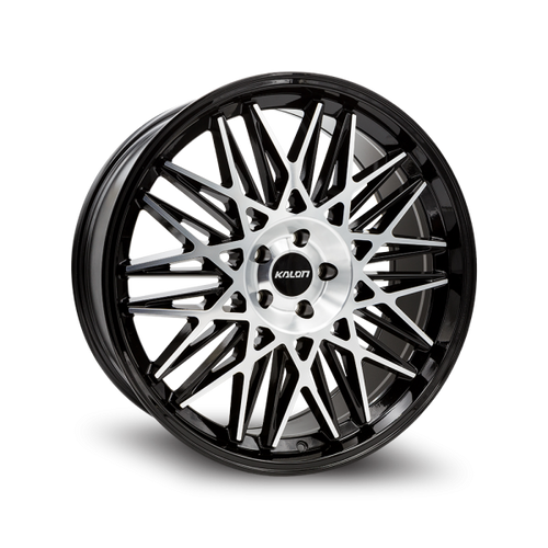Kalon Kolossus 101 Wheels Rims 22x9.5 5x115 Gloss Black Machined 35mm | 101AB-2295G35