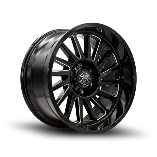 Thret Offroad Omega 902 Wheels Rims 22x10 8x170 Gloss Black Milled -21mm | 902AD-2210W-21