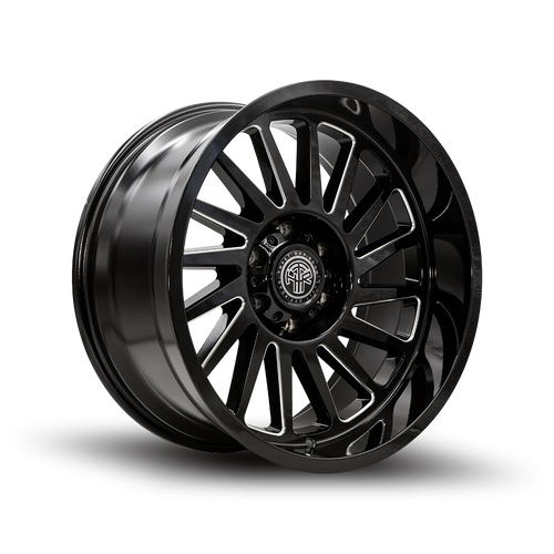 Thret Offroad Omega 902 Wheels Rims 22x10 8x165.1 Gloss Black Milled -21mm | 902AD-2210V-21