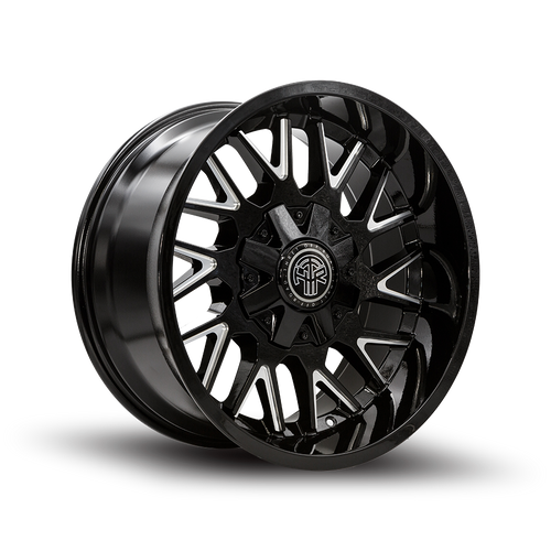 Thret Offroad Revolver 803 Wheels Rims 20x9 8x180 Gloss Black Milled 18mm | 803AD-2090X18