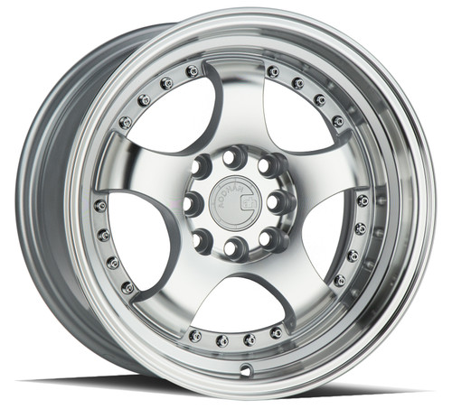 Aodhan Ah03 Wheels Rims 16x8 4x100 4x114.3 Silver W/ Machined Face 15mm | AH0316804100114315SMF