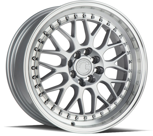 Aodhan Ah02 Wheels Rims 18x9.5 5x100 Silver W/ Machined Lip 35mm | AH021895510035SML