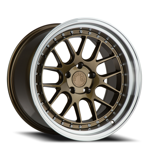 Aodhan Ds06 Wheel 18x9.5 5x100 Bronze w/ Machined Lip 35mm - FREE T-SHIRT INCLUDED! | DS61895510035BZ