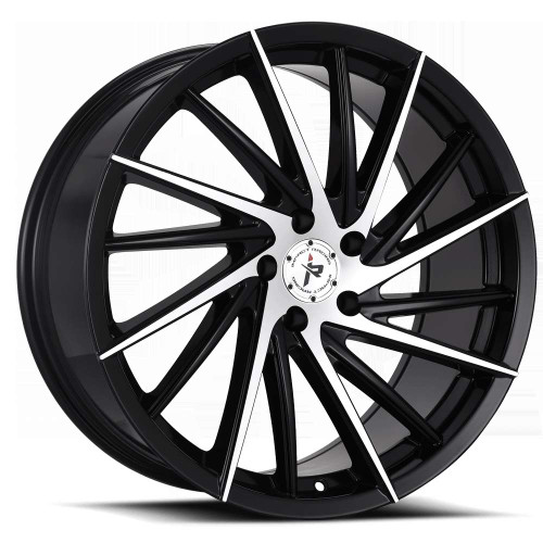 Impact Racing 608 Wheels Rims 22x9 5x120 Gloss Black Machined 38 | 608BMF-229013+38