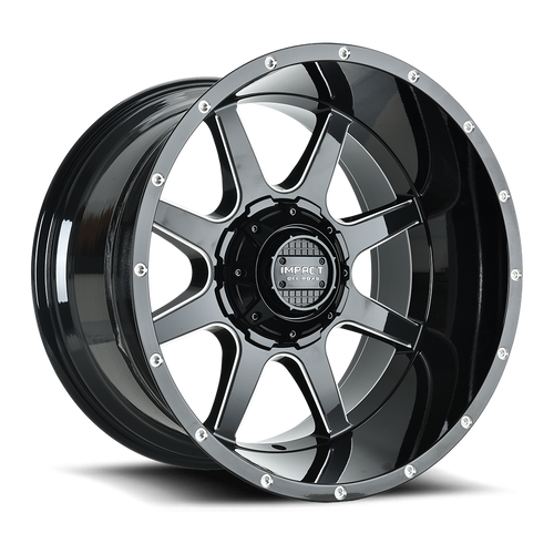 DOORBUSTER PRICING! - Impact Off-Road 804 Wheel 20x12 5x139.7 & 5x127 Gloss Black Milled -44mm - FREE T-SHIRT INCLUDED! | 804GB-201256-44