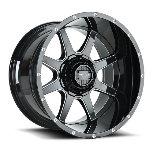 DOORBUSTER PRICING! - Impact Off-Road 804 Wheel 20x12 5x139.7 & 5x150 Gloss Black Milled -44mm - FREE T-SHIRT INCLUDED! | 804GB-201253-44
