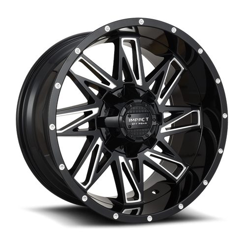 DOORBUSTER PRICING! - Impact Off-Road 814 Wheel 18x9 5x139.7 & 5x127 Gloss Black Milled -12mm - FREE T-SHIRT INCLUDED! | 814GB-89056-12