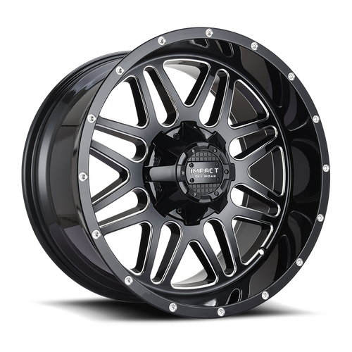 DOORBUSTER PRICING! - Impact Off-Road 806 Wheel 22x12 6x139.7 & 6x135 Gloss Black Milled -44mm - FREE T-SHIRT INCLUDED! | 806GB-221266-44