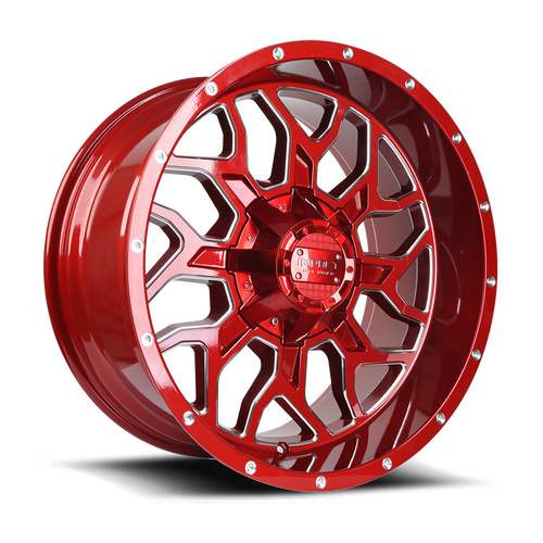DOORBUSTER PRICING! - Impact Off-Road 813 Wheel 20x12 6x139.7 & 6x135 Red Milled -44mm - FREE T-SHIRT INCLUDED! | 813R-201266-44