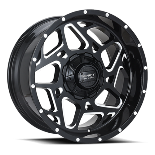 DOORBUSTER PRICING! - Impact Off-Road 822 Wheel 22x12 6x139.7 & 6x135 Gloss Black Milled -44mm - FREE T-SHIRT INCLUDED! | 822GB-221266-44