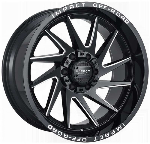 Impact Off-Road 824 Wheels Rims 22x12 6x5.5 (6x139.7) 6x135 Gloss Black Milled -44  | 824GBX-221266-44