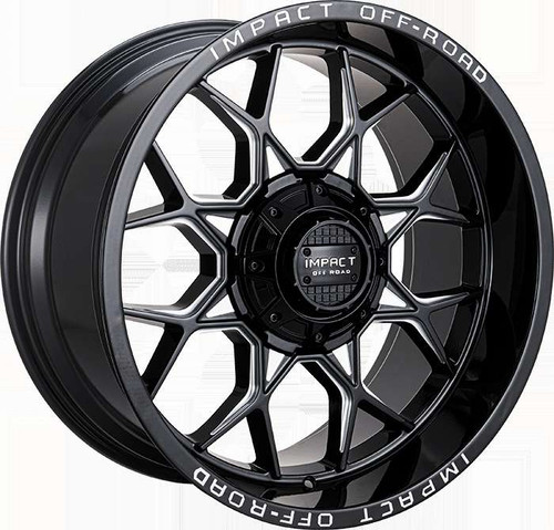 Impact Off-Road 828 Wheels Rims 20x10 6x5.5 (6x139.7) 6x135 Gloss Black Milled -12  | 828GBX-21066-12